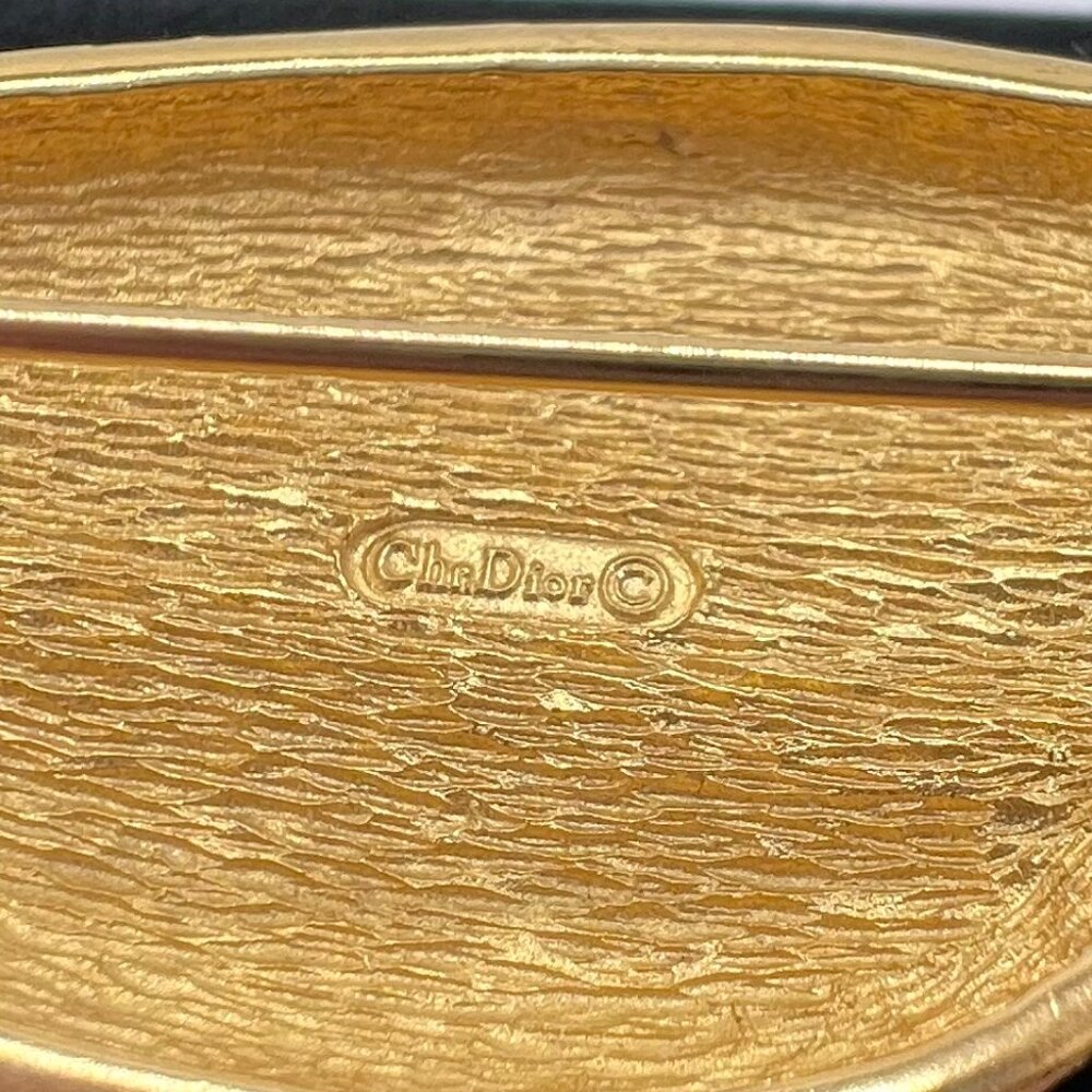 Christian Dior Brushed Gold Leaf Brooch - Picture 5 of 5